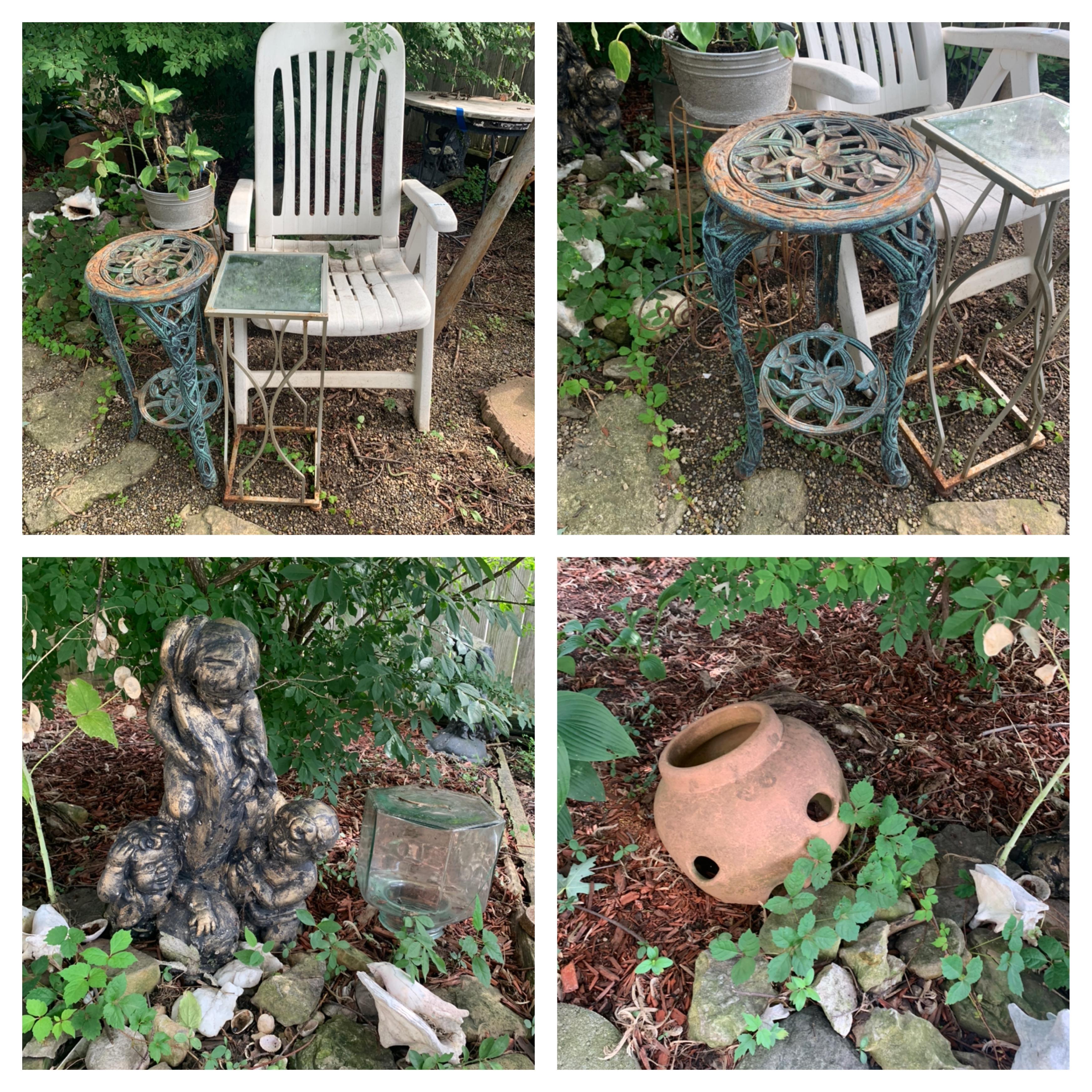 Resin Chair, Statue, Shells & More. See photos.