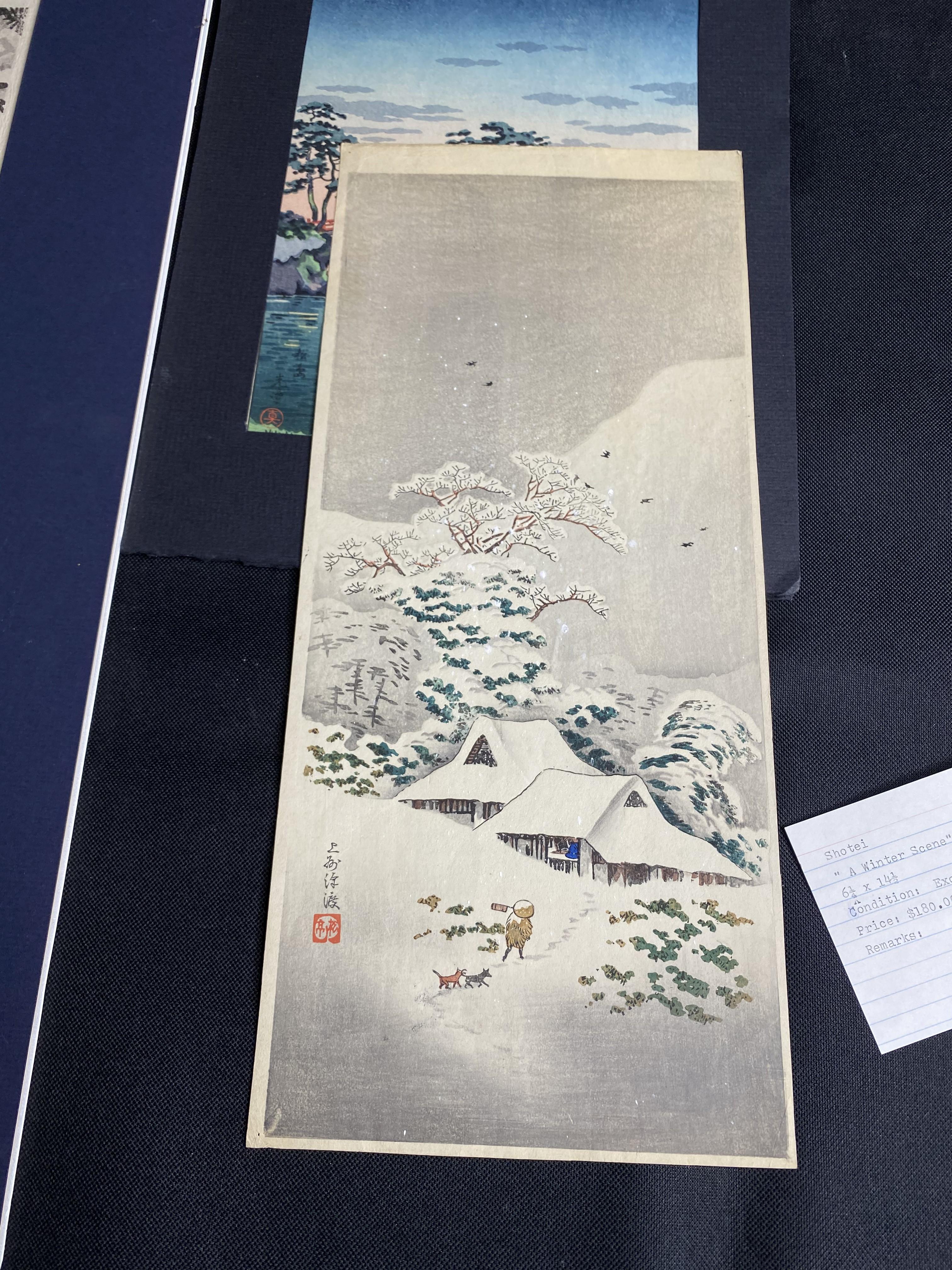 Group lot of assorted Japanese Woodblock Prints