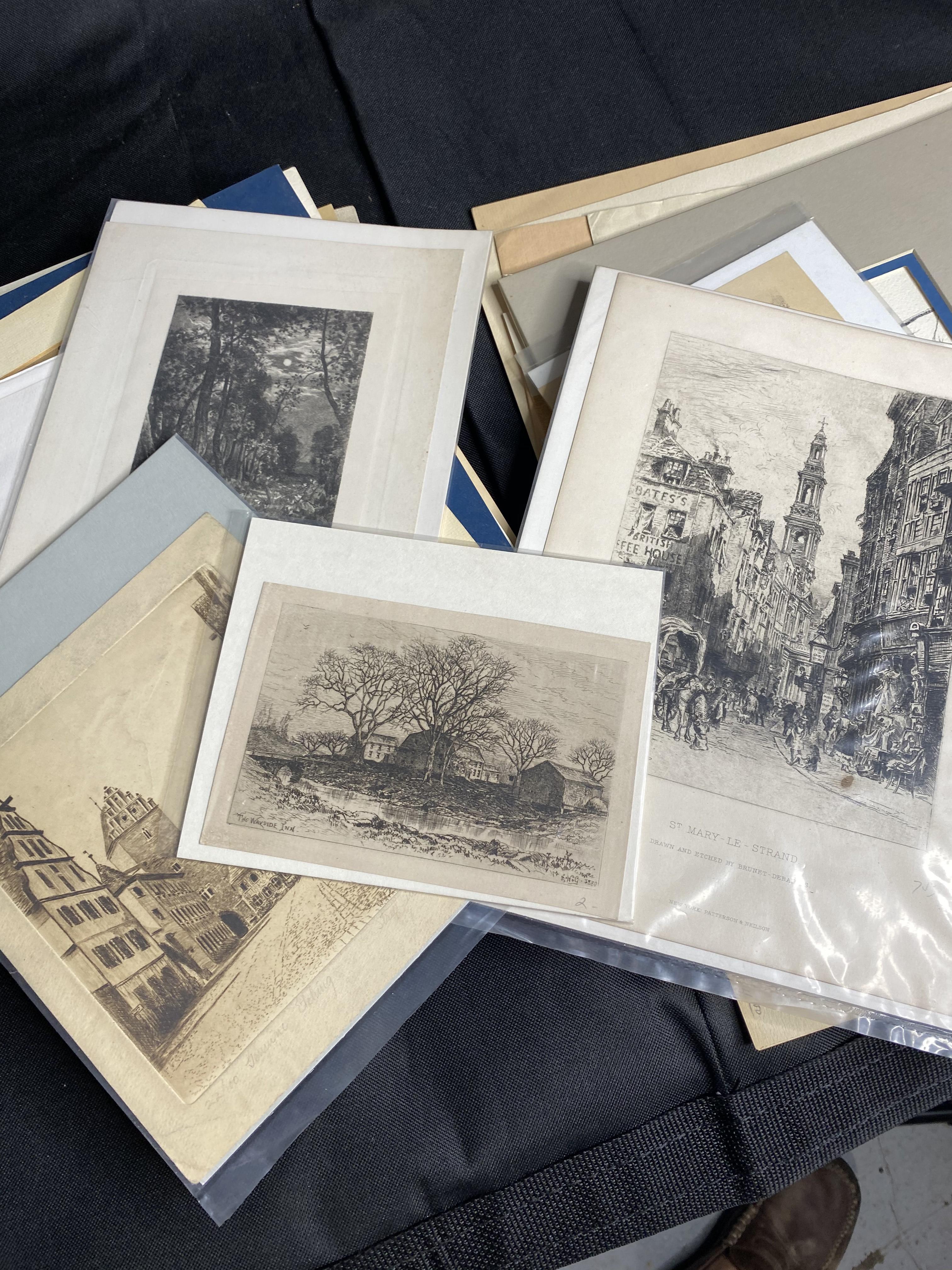 Group lot of assorted prints, etchings and more