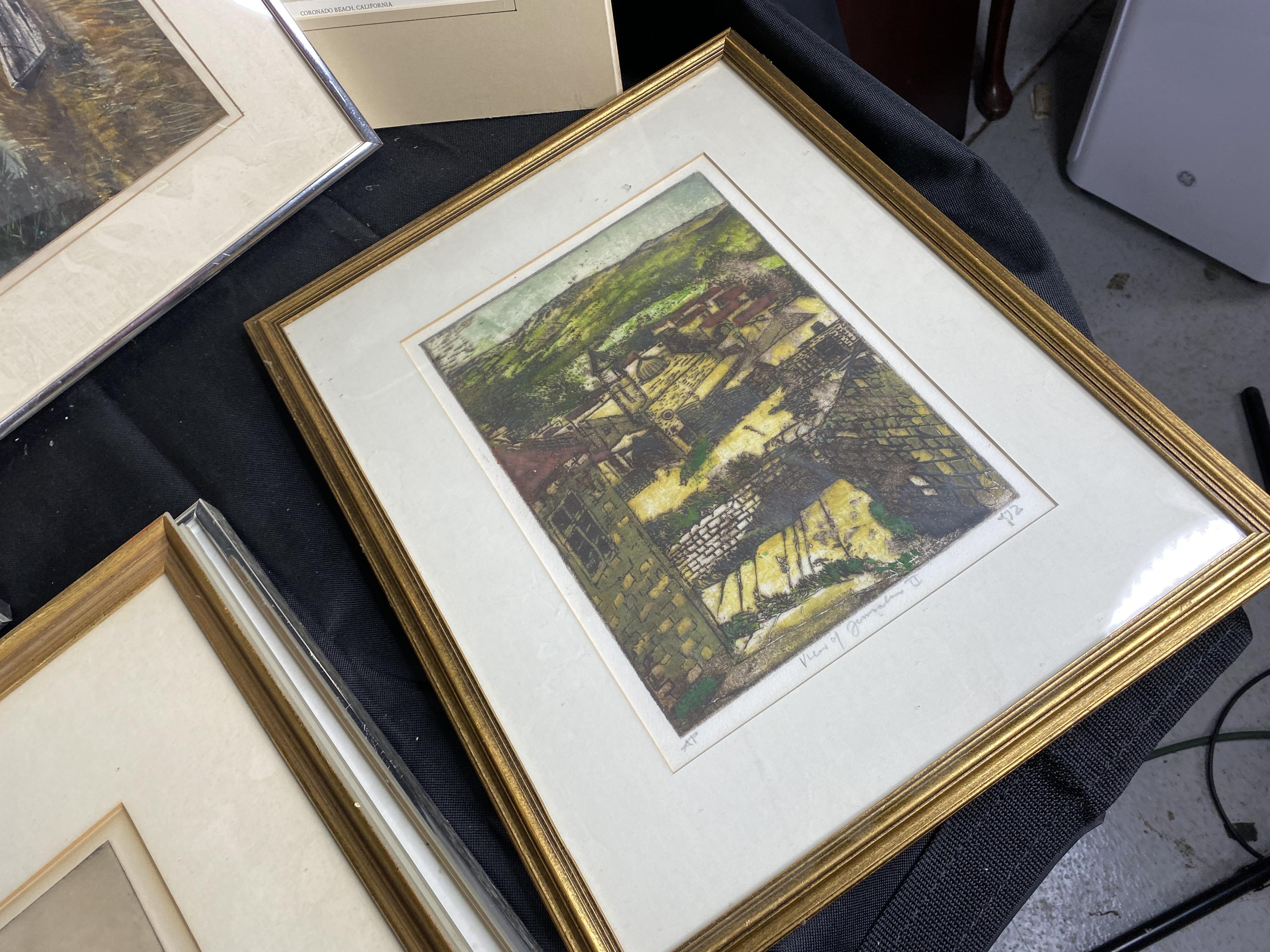 Large lot of framed art