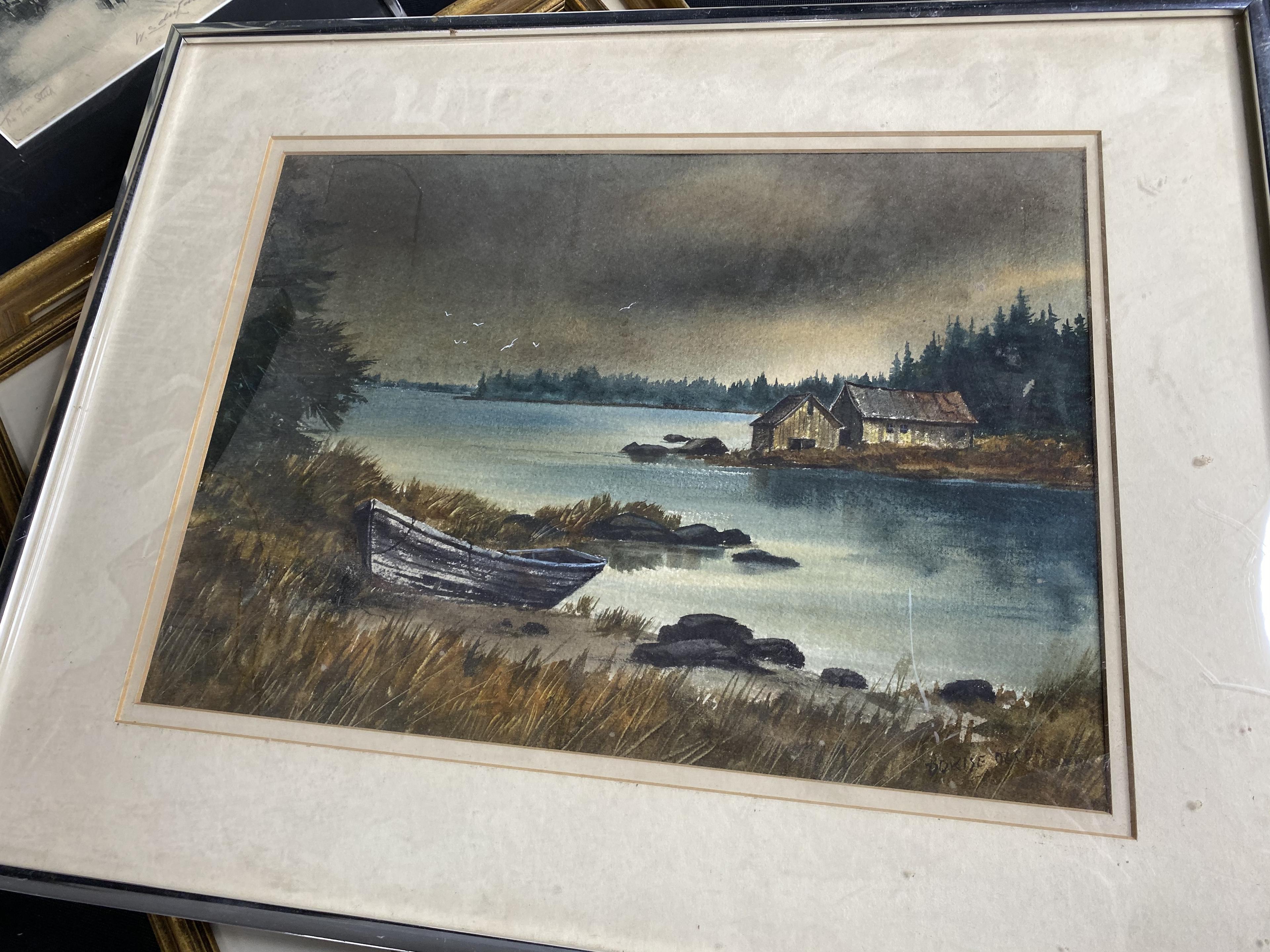 Large lot of framed art