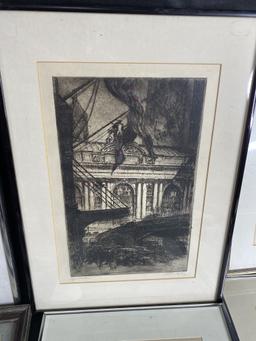 Large lot of etchings, framed art and more