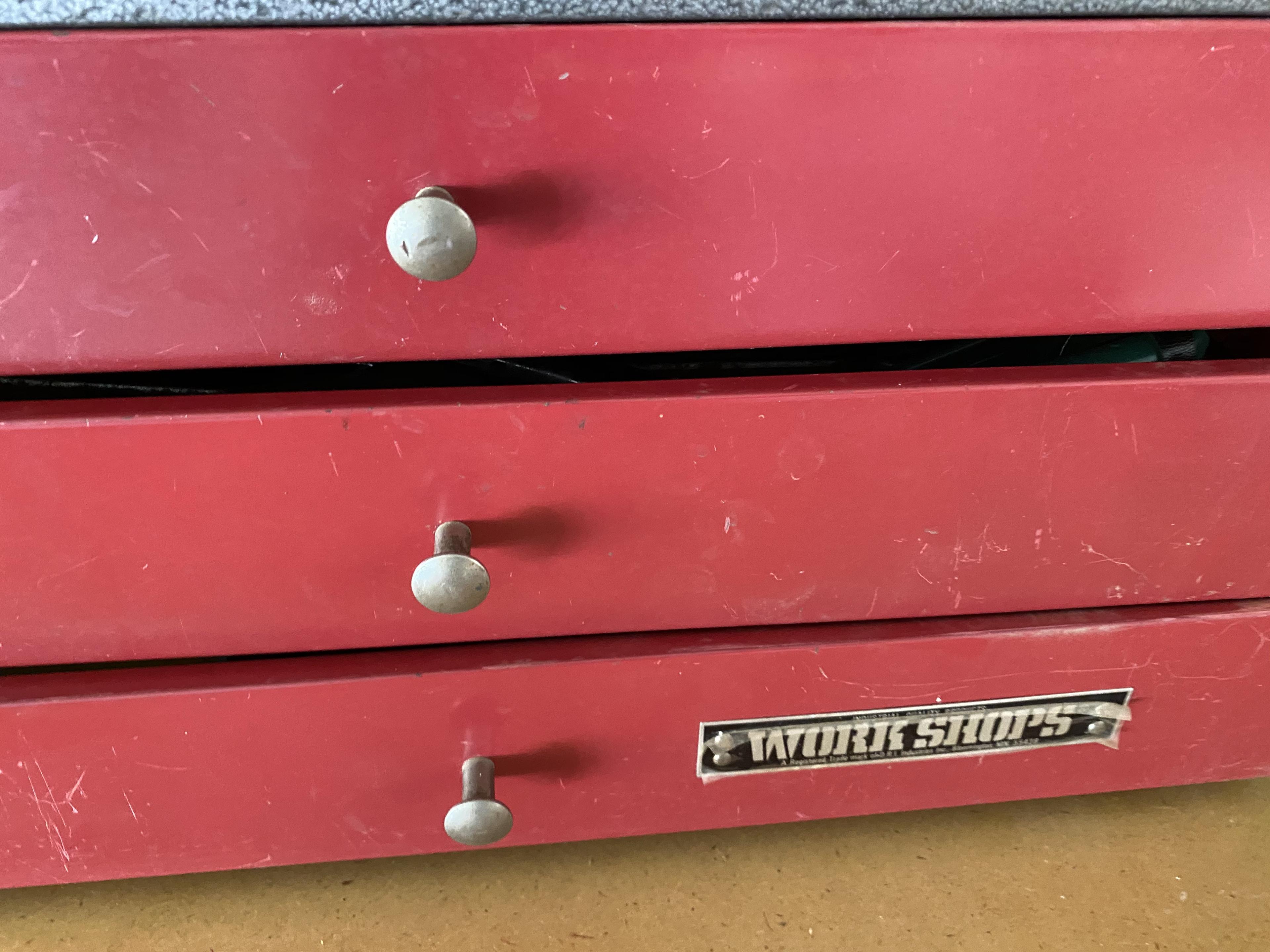 Two Metal Tool boxes with drawers