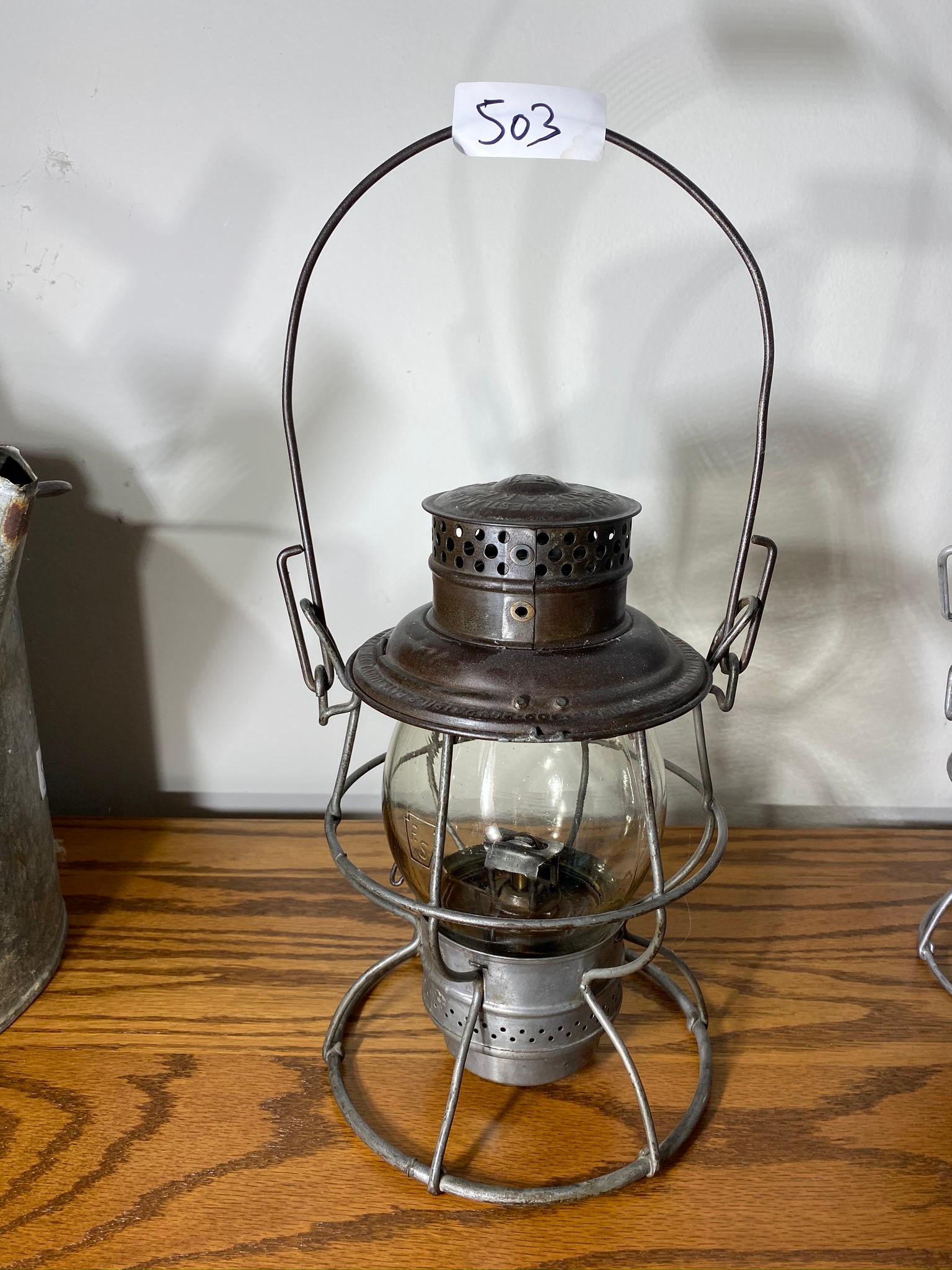 Antique Adlake Pennsylvania System PS Railroad Lantern