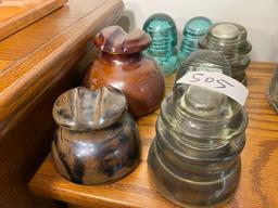 Group lot of antique insulators including railroad