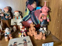 Group lot of Native American themed figurines