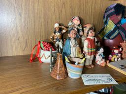 Group lot of Native American themed figurines