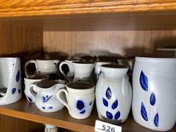 Shelf lot of Williamsburg pottery