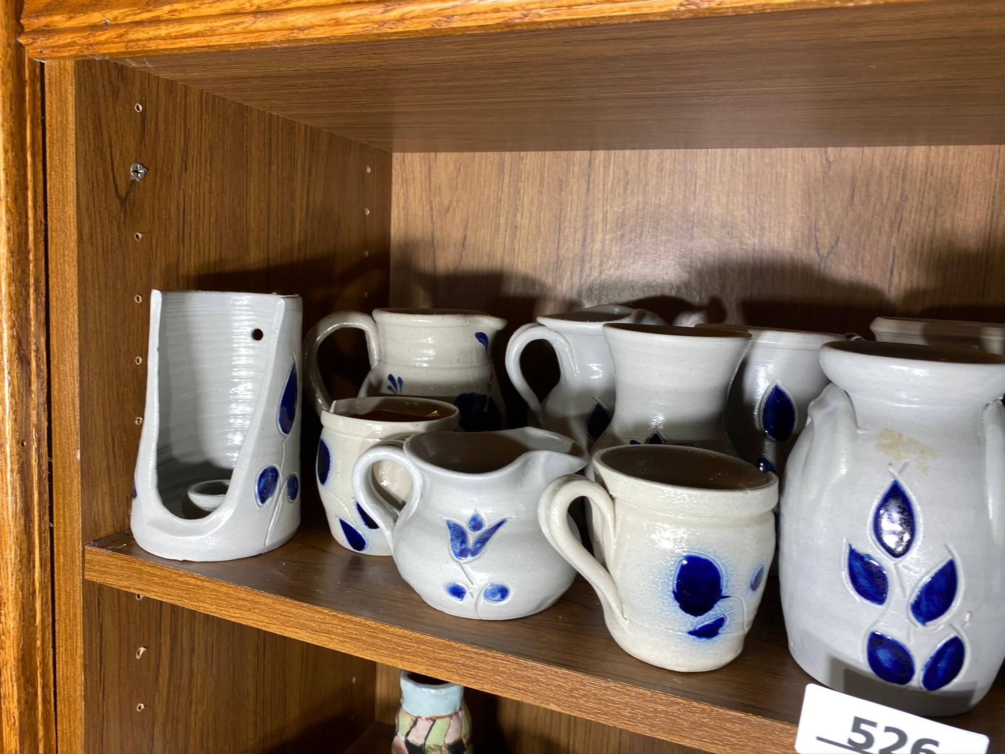 Shelf lot of Williamsburg pottery