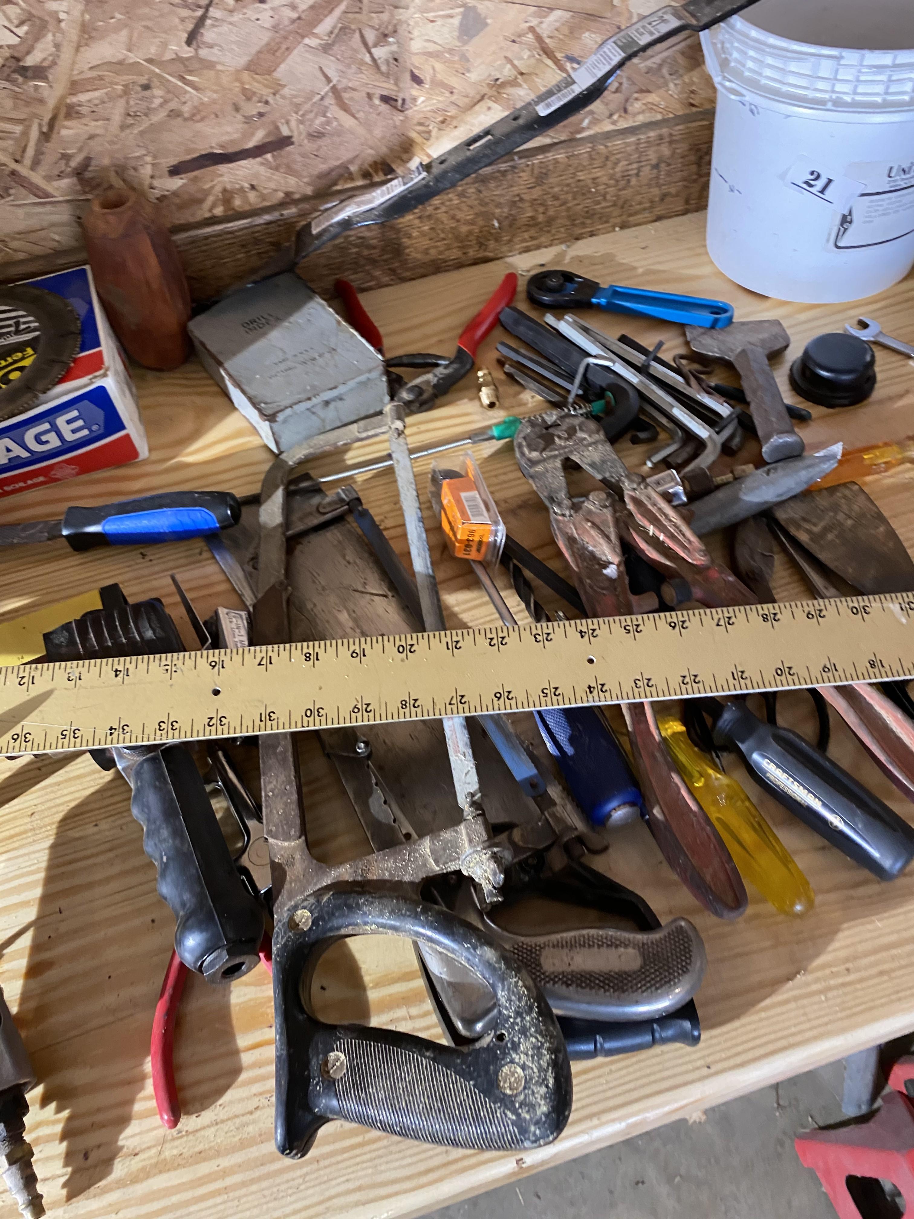 Workbench contents top lot - tools and more