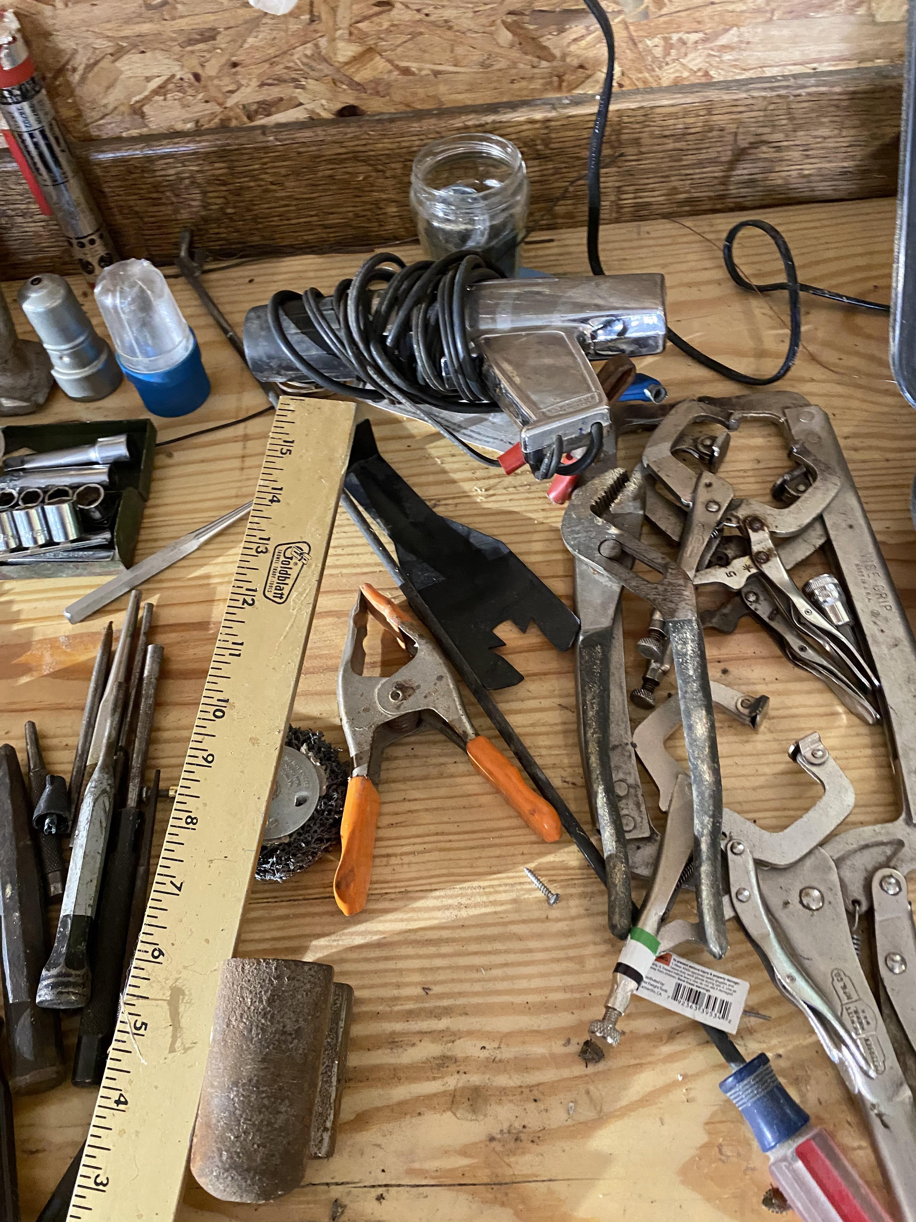 Workbench contents top lot - tools and more