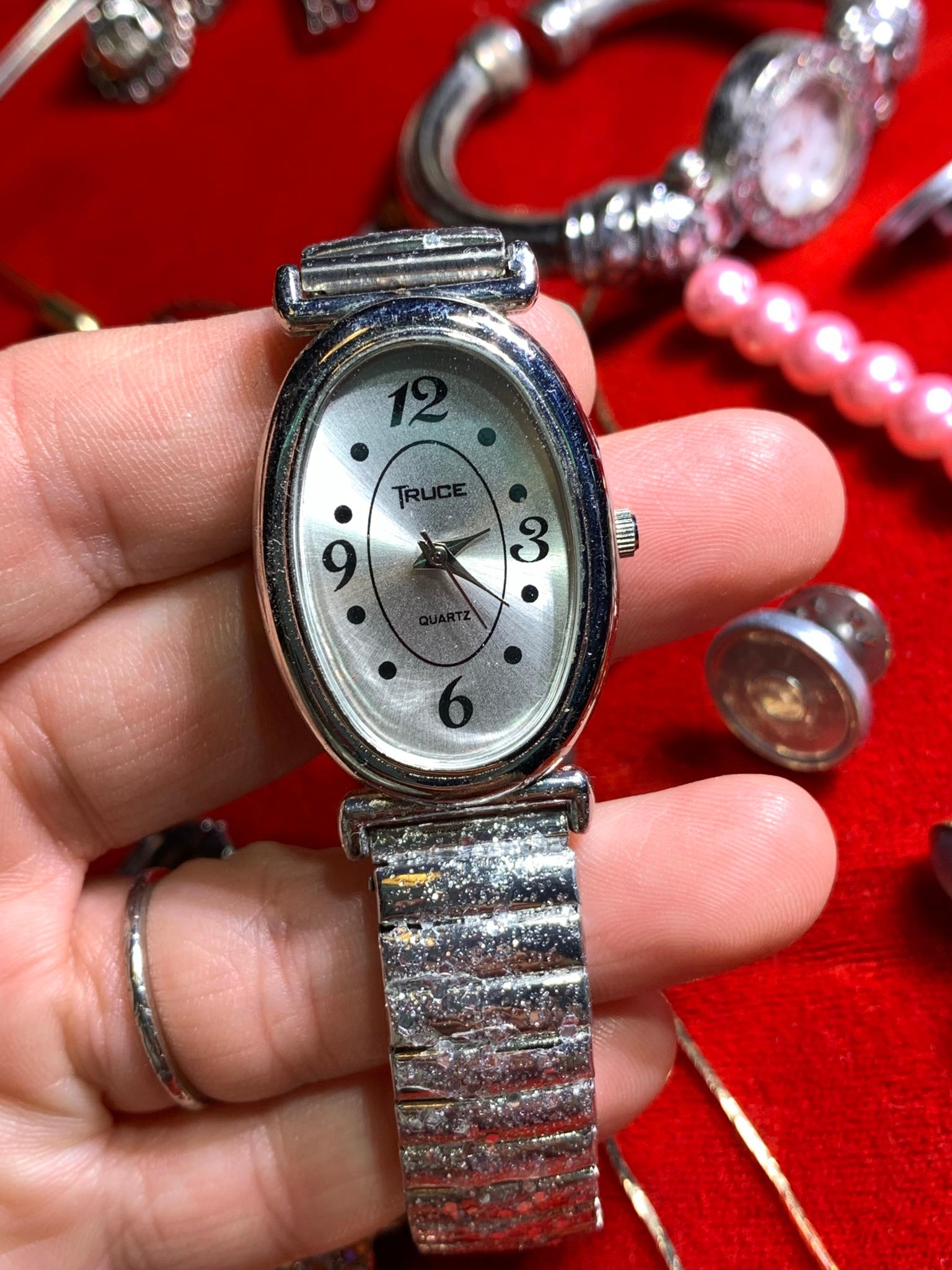 Great Group of Costume Jewelry & Watches