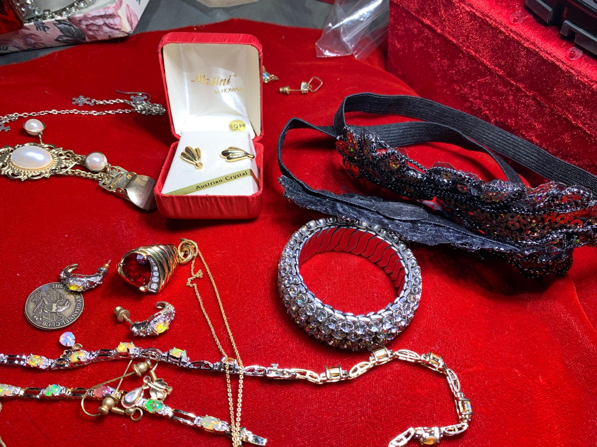 Great Group of Costume Jewelry Including Some Sterling