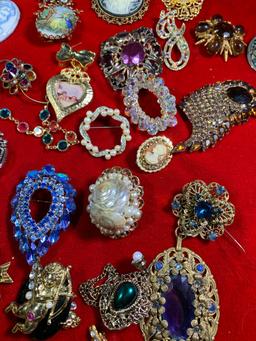 Great Group of Costume Brooches