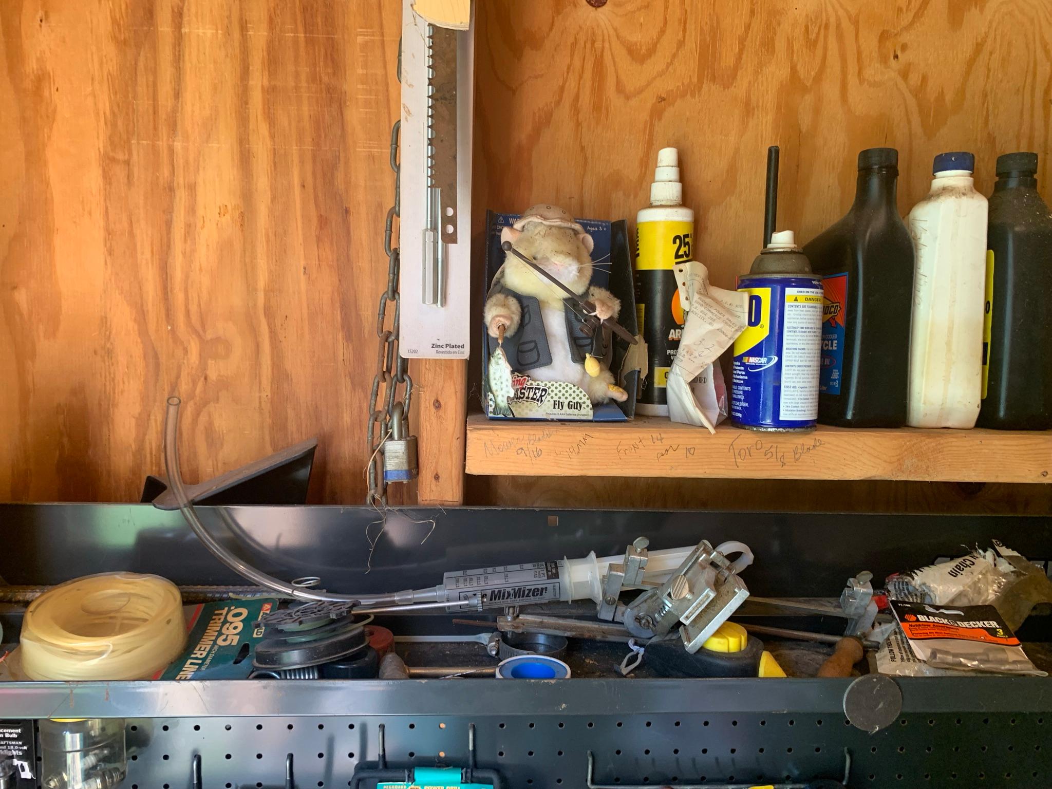 Craftsman Workbench with Contents & Craftsman Work Light. See Photos