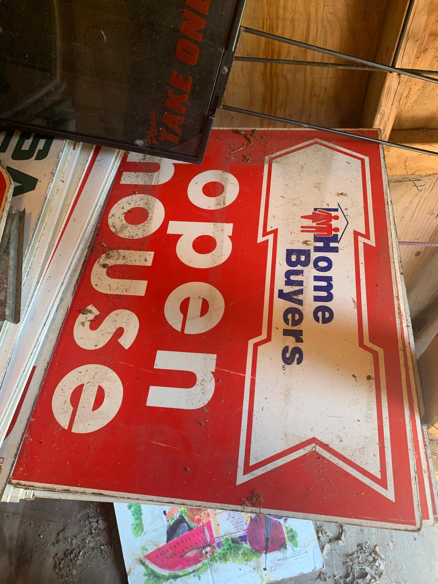 Huge Lot of Real Estate Signage & Mower Blade