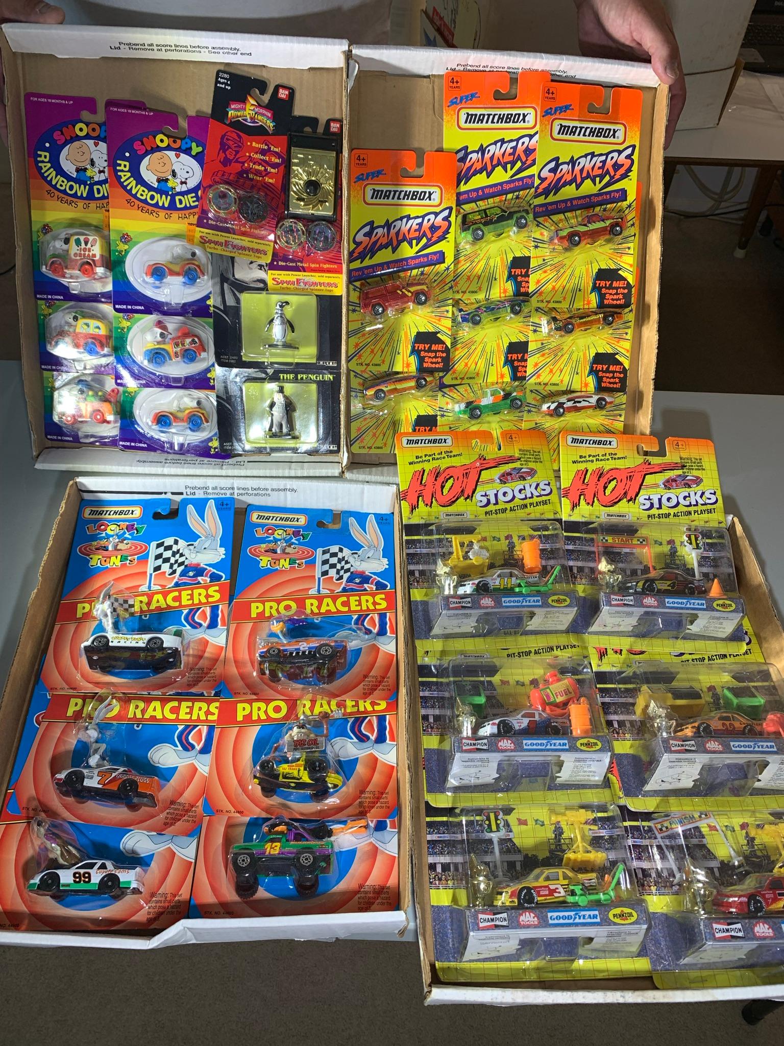 Circa 1993 Matchbox Sparkers, Hot Stocks,Looney Tunes Racers, Power Rangers, Batman & More