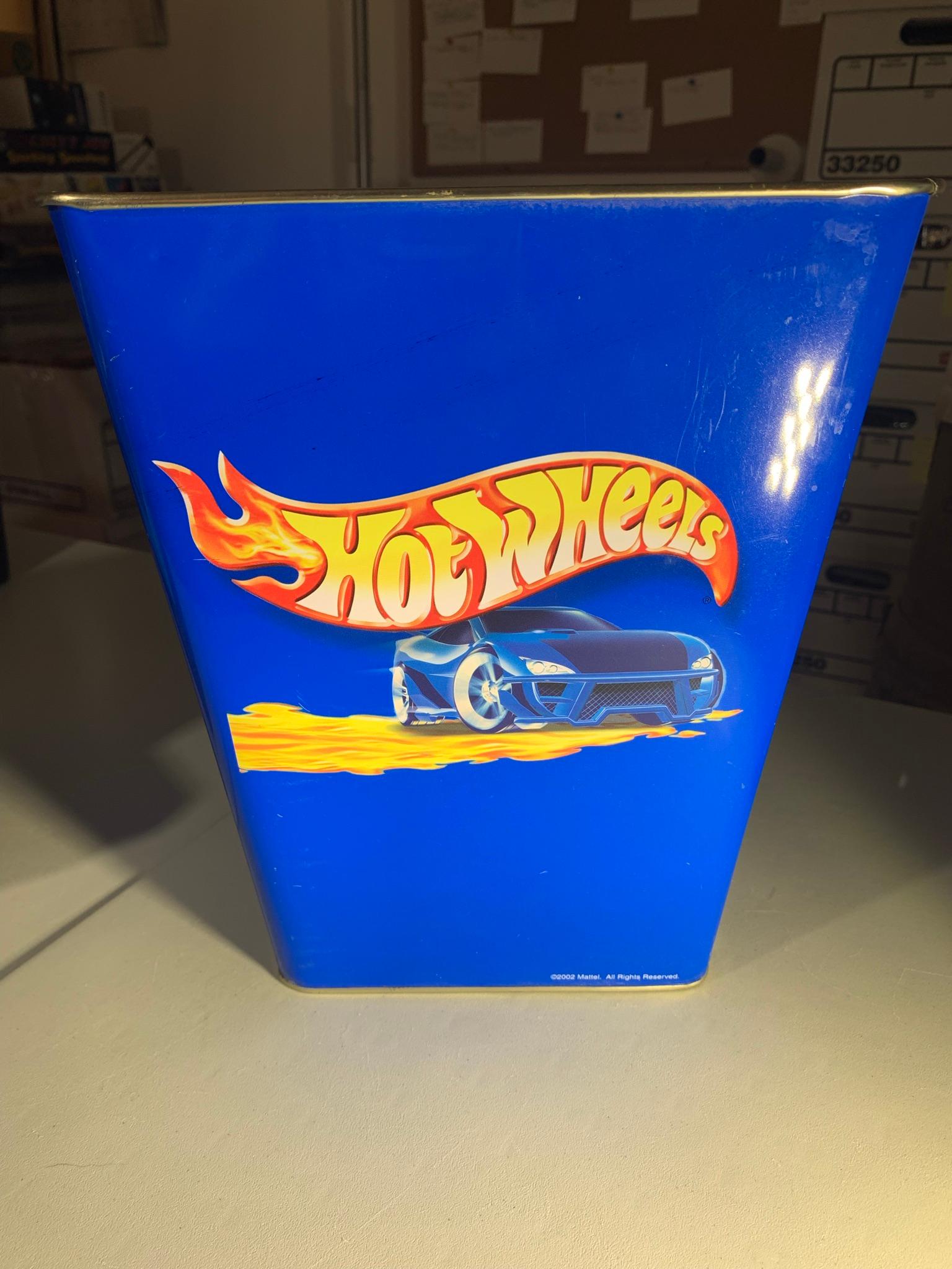 Assortment of Vintage Hot Wheels & Matchbox Car Carrying Cases, & Hot Wheels Trash Can