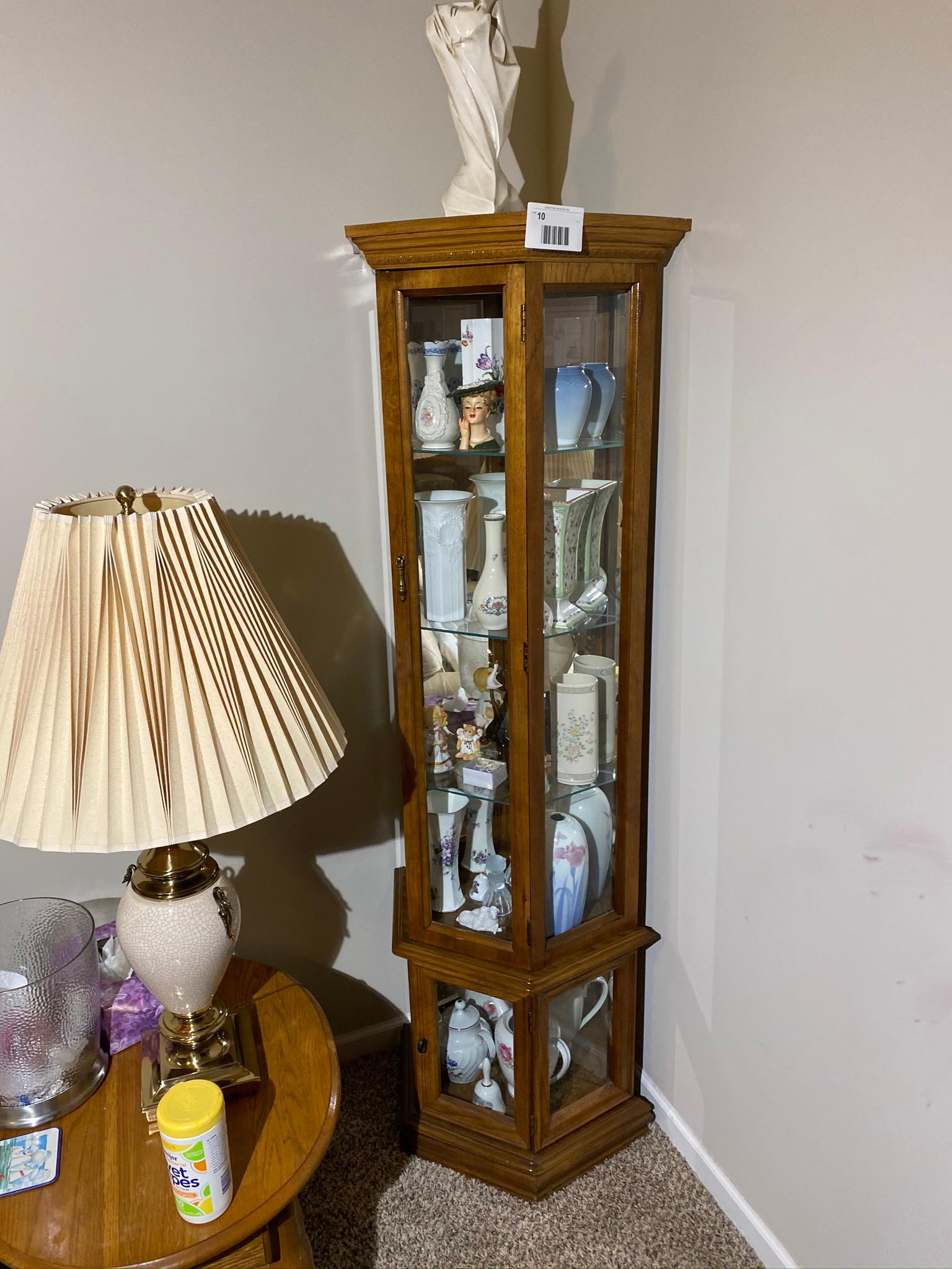 Curio Cabinet and contents lot