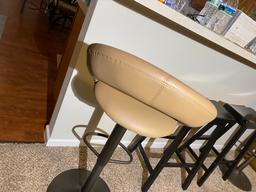 Group lot of bar stools including retro