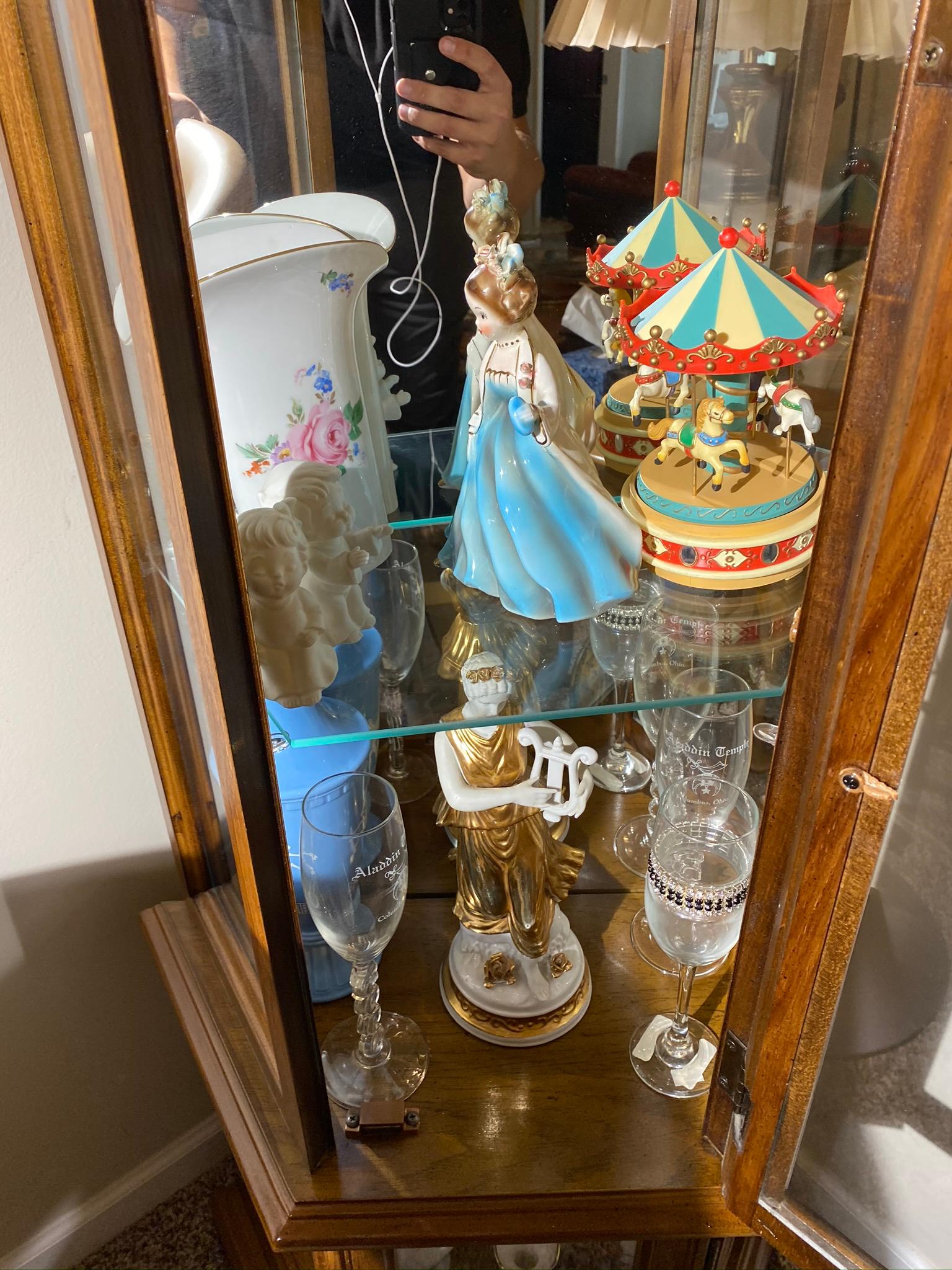 Curio Cabinet and contents lot