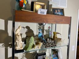 Mid Century Teak and Chrome Shelf Unit