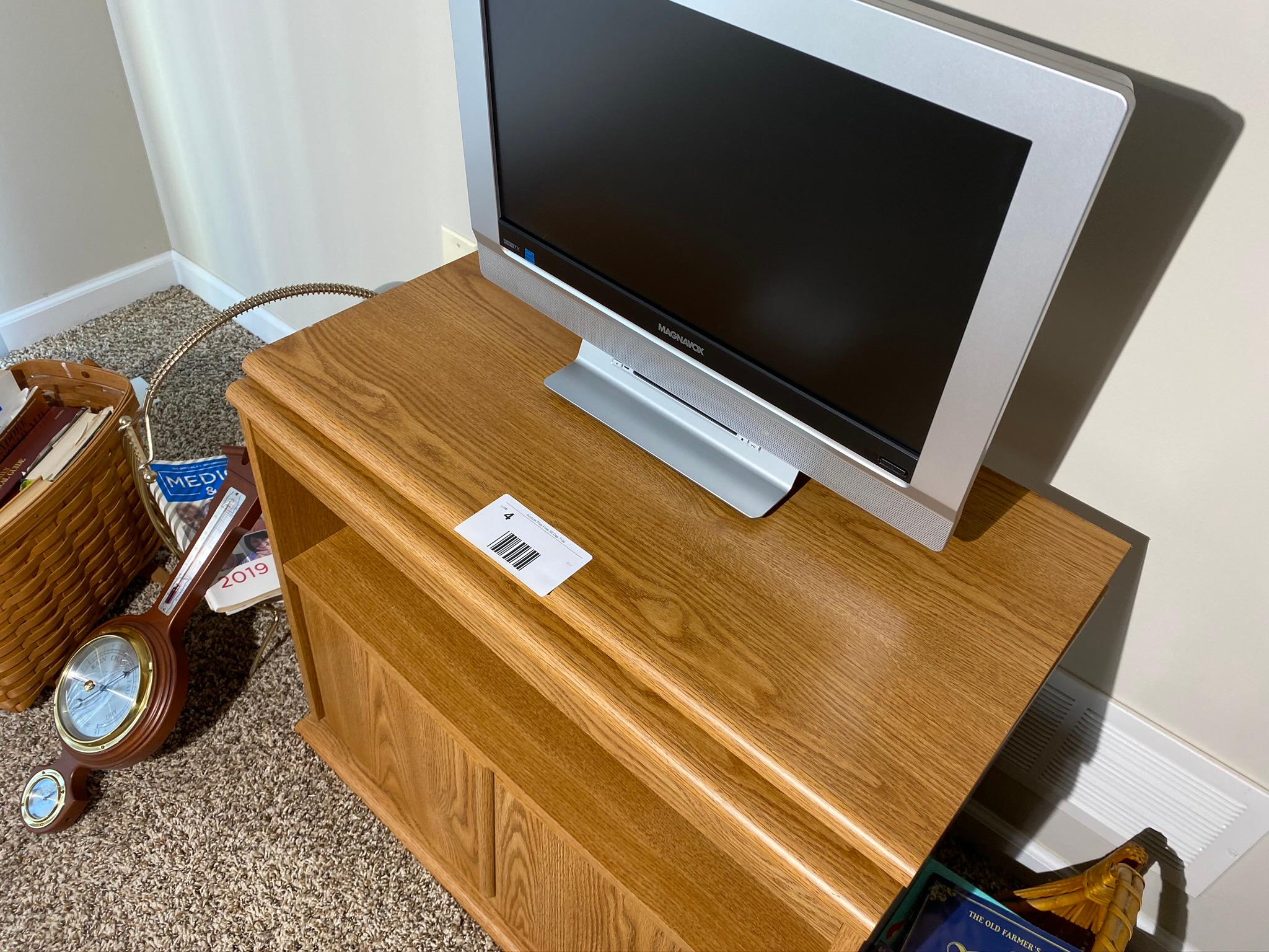 TV, Longaberger basket, stand, barometer and more