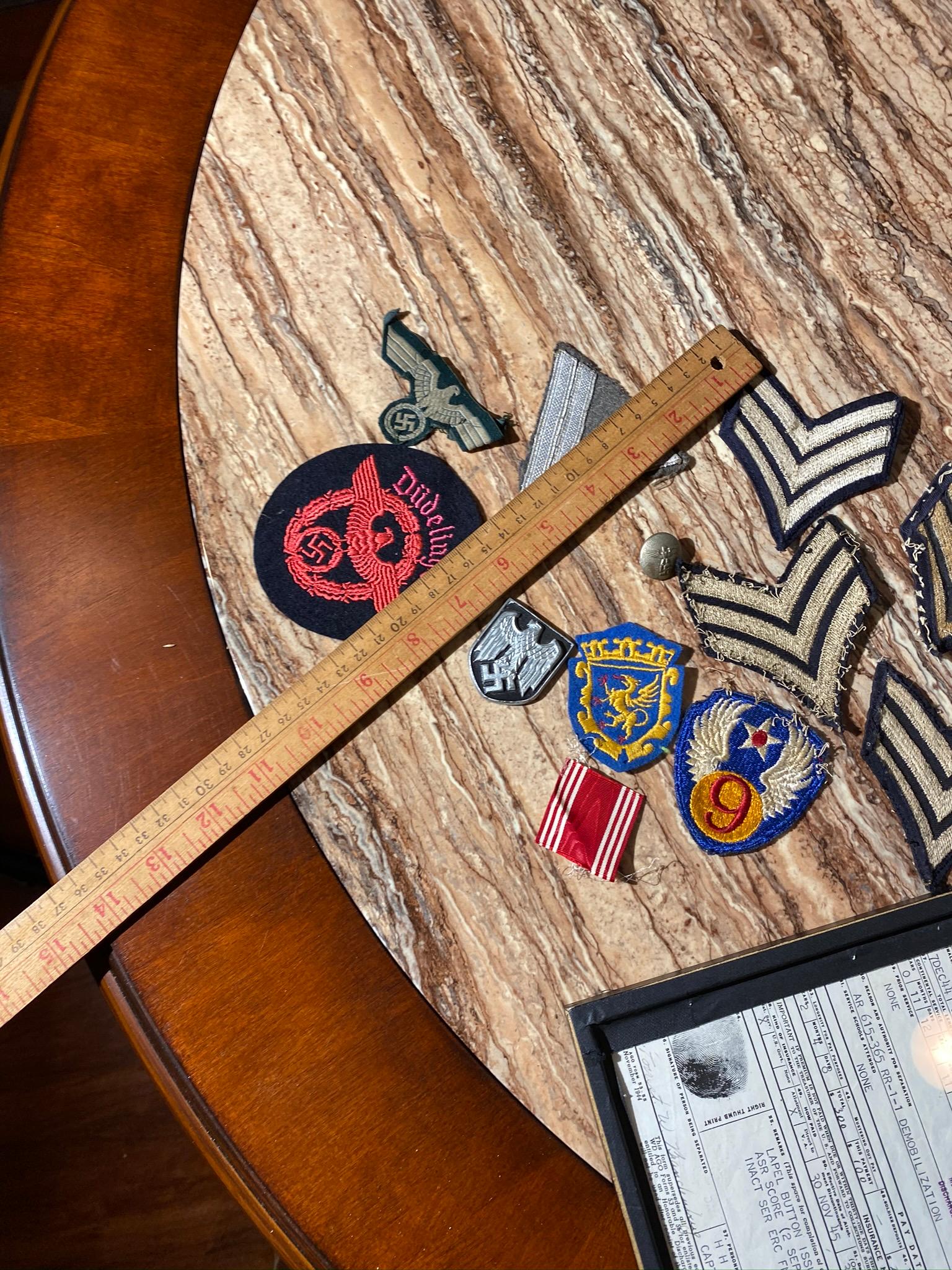 Group of Nazi German WWII Patches and more