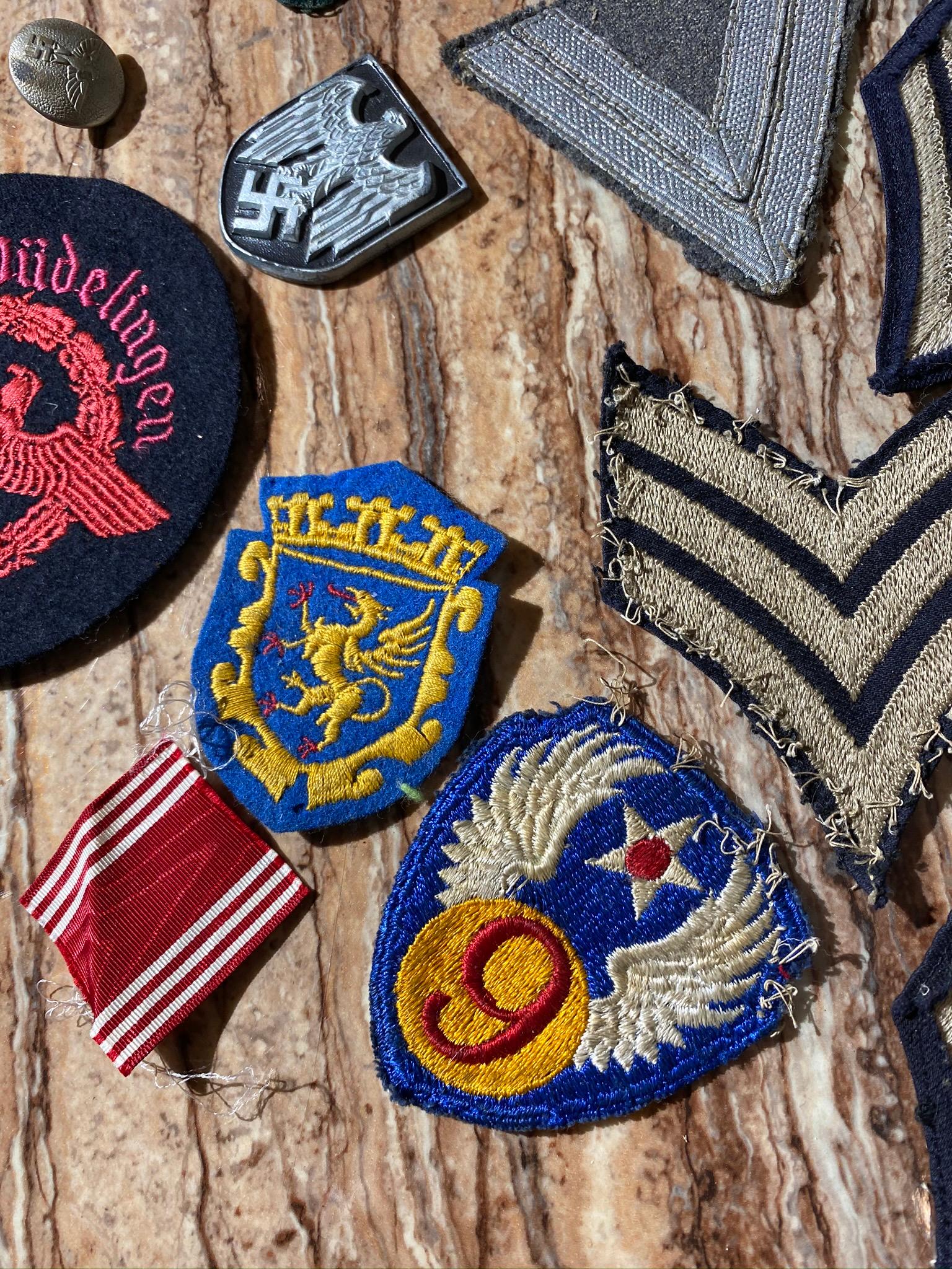 Group of Nazi German WWII Patches and more