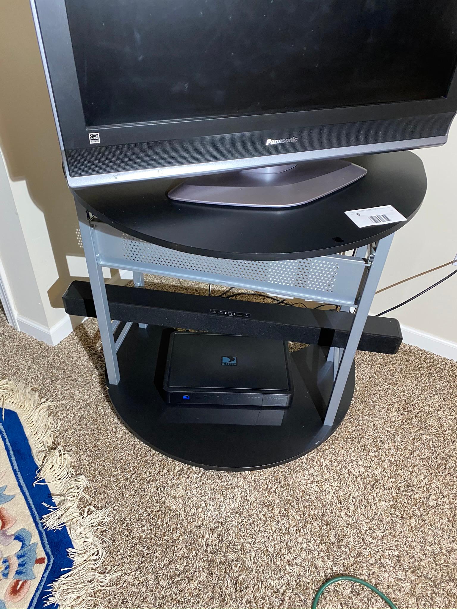 Television, Sound Bar, TV Stand lot