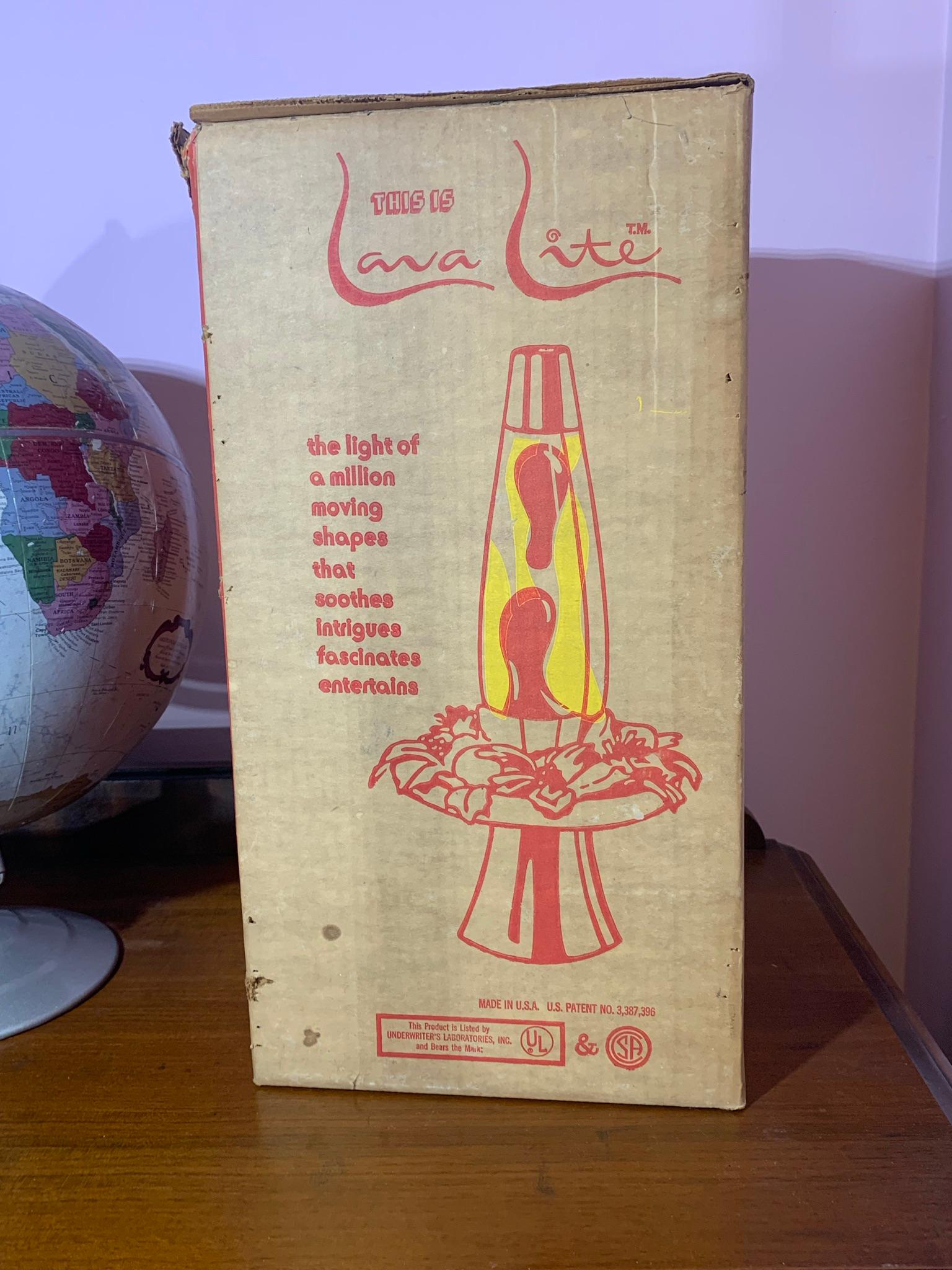 Vintage Lava Lite with Original Box & Replogle Globes Inc Glabe