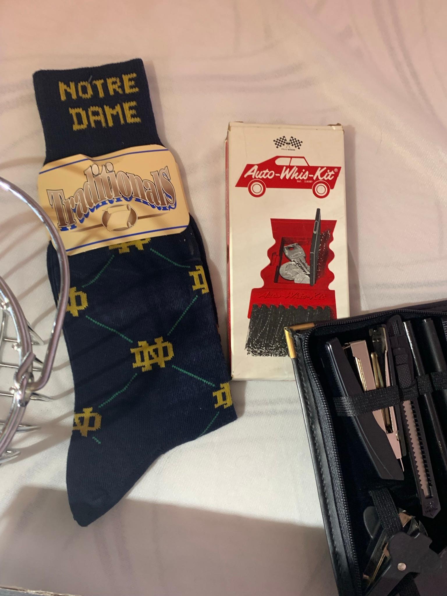 Multi- Purpose Radio, Belt Buckle, Game Controller, Notre Dame Socks & More