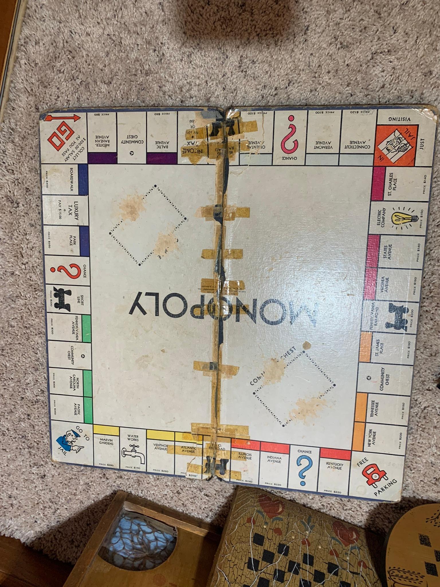 Vintage Monopoly Game & Other Vintage GameingBoards