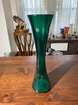 Vintage Blenko Glass Vase in Green