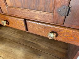 Antique Plantation Secretary Style Kitchen Cupboard or Cabinet