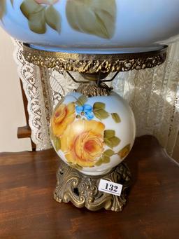 Large Vintage Hand Painted Gone with the Wind Lamp