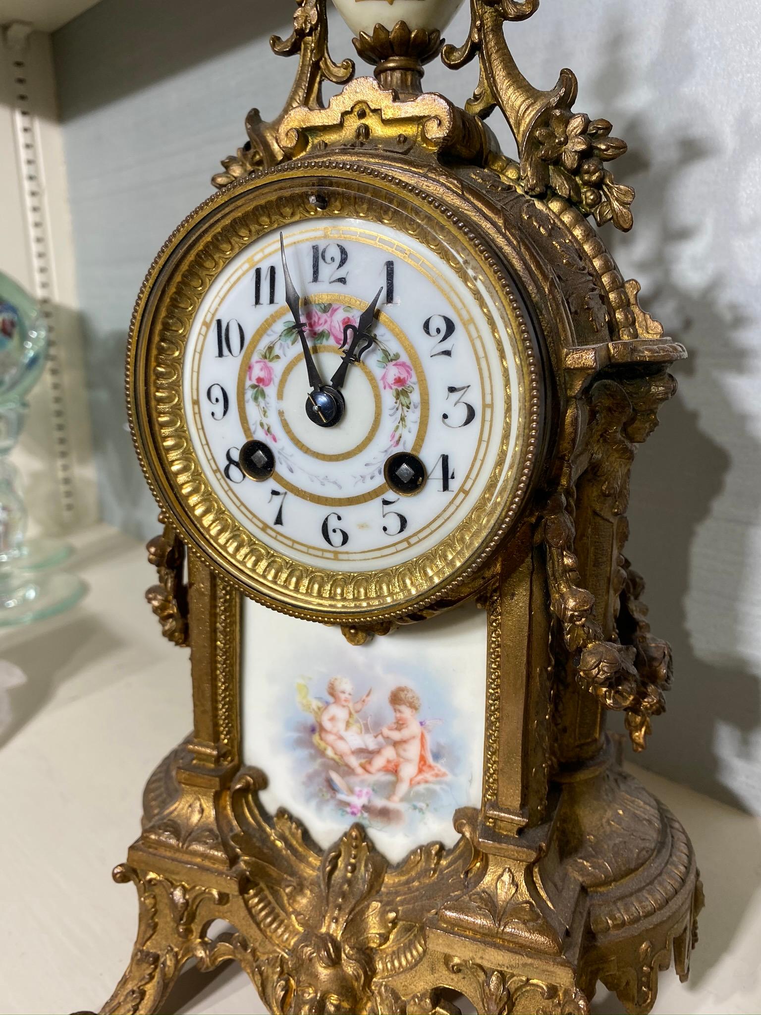 Antique French Mantle Clock - Vincenti - Medaille D'Argent