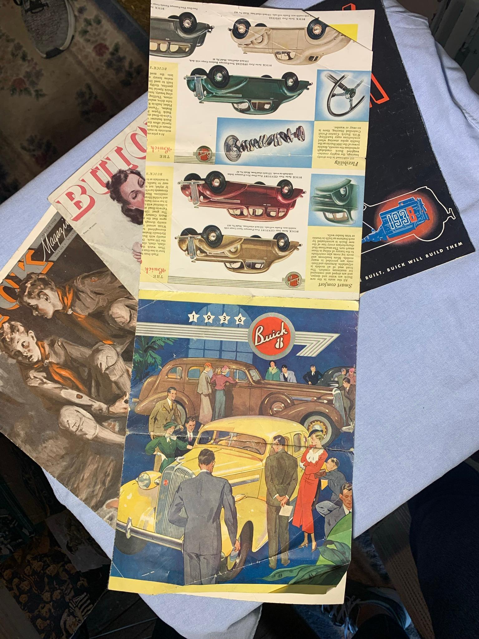 Vintage Buick Brochure and Magazines 1946, 1940