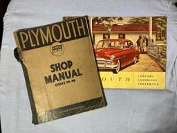 Early Vintage Plymouth Shop Manual & Vintage Plymouth Brochure