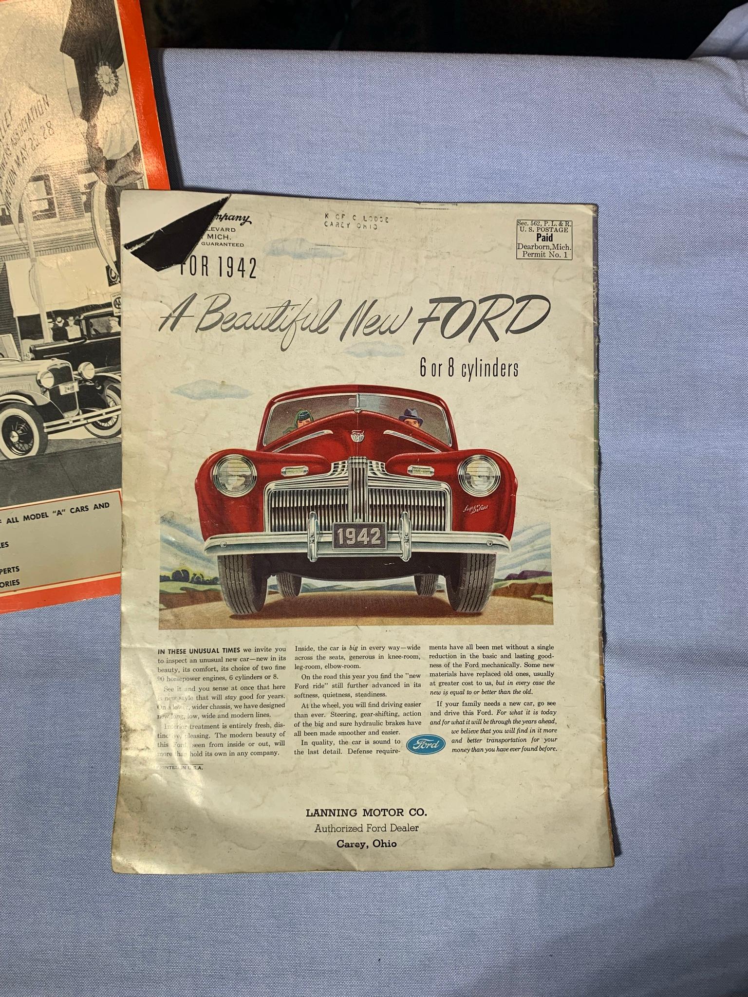 Early Ford Model "A" Album, 1949 Ford Brochure and Early Ford News Magazine