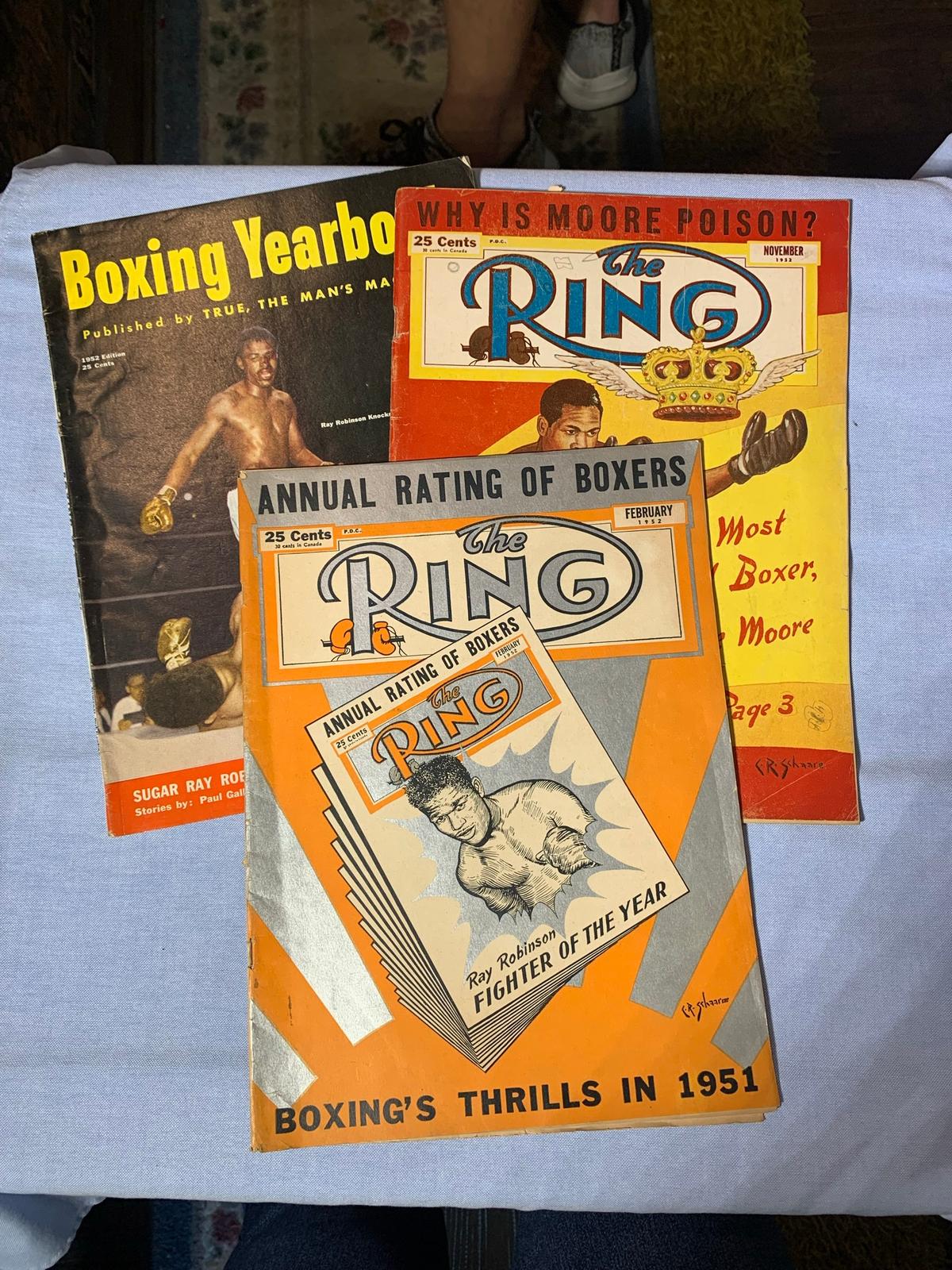 (2) 1952 "The Ring" Magazines & 1952 Boxing Yearbook Magazine