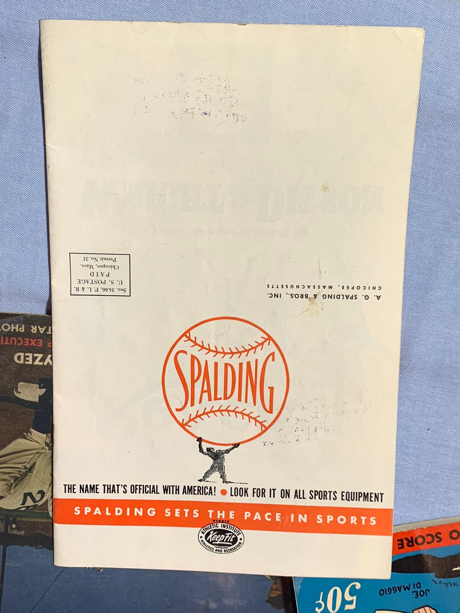 1952 Spalding Sports Show magazine, 1948 The Sporting News Dope Book,