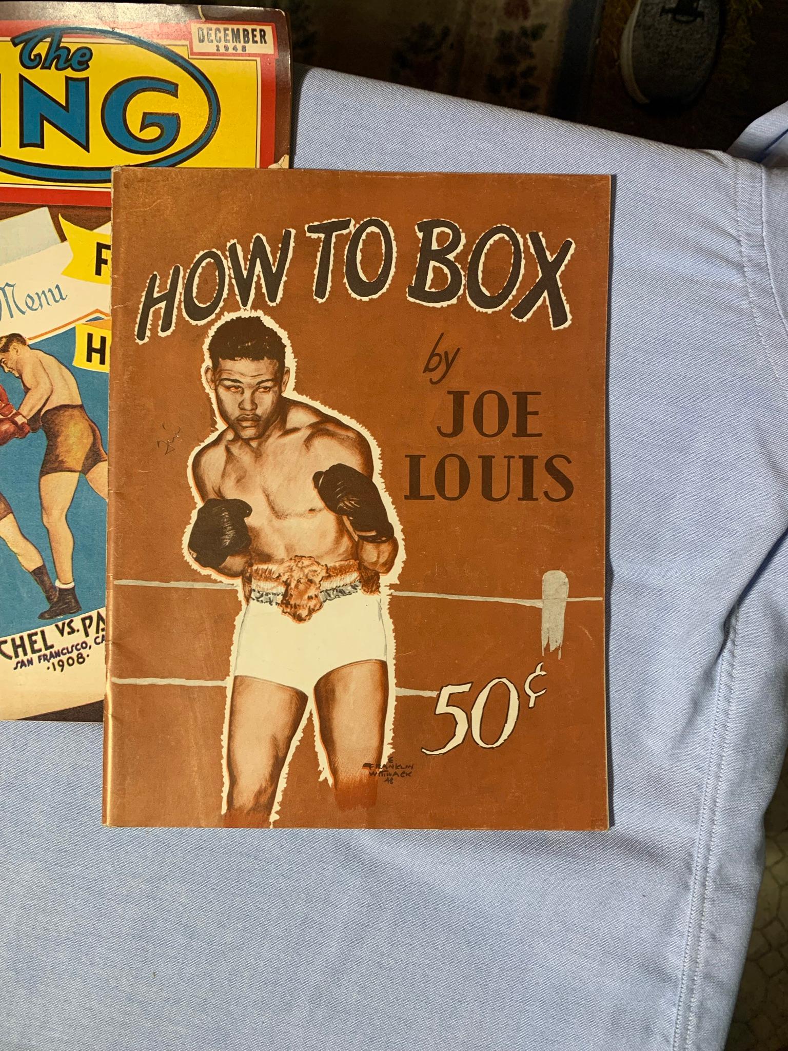 Early Vintage Boxing Magazines "The Ring" & Sport.  How To Box by Joe Louis