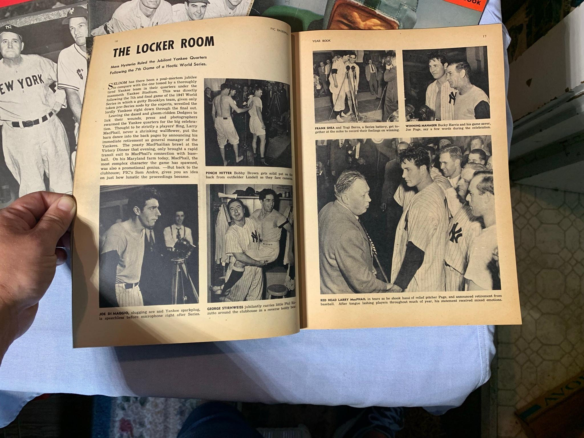 Group of Early Vintage Baseball Magazines, 1948 Standard Network Baseball Calendar