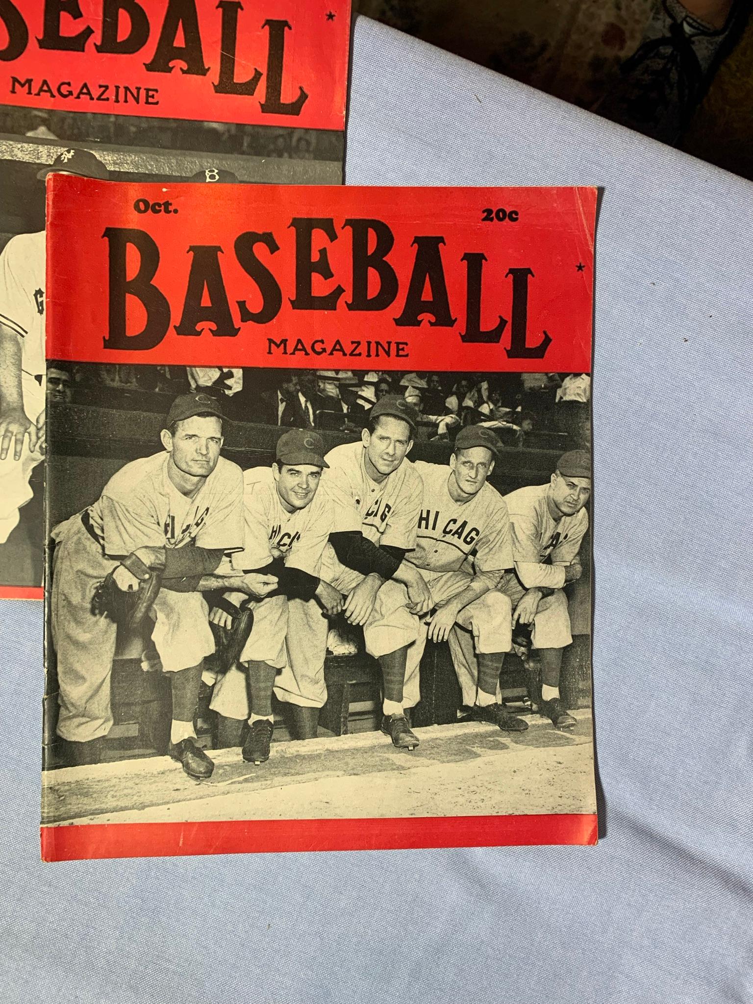 Group of Early Vintage Baseball Magazines, 1948 Standard Network Baseball Calendar