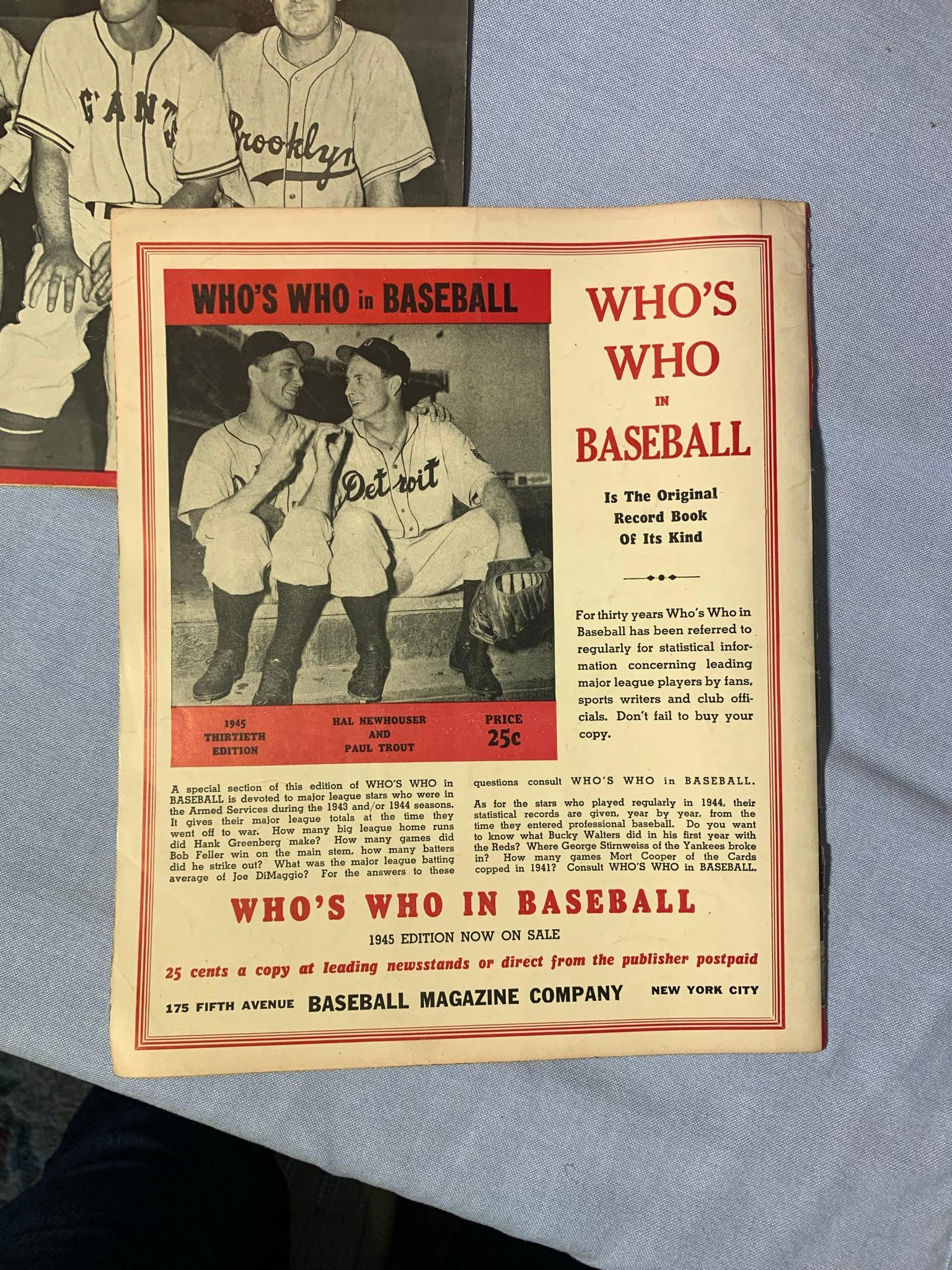 Group of Early Vintage Baseball Magazines, 1948 Standard Network Baseball Calendar