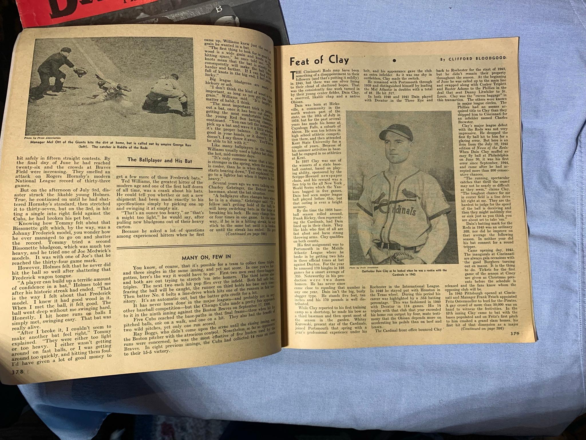 Group of Early Vintage Baseball Magazines, 1948 Standard Network Baseball Calendar