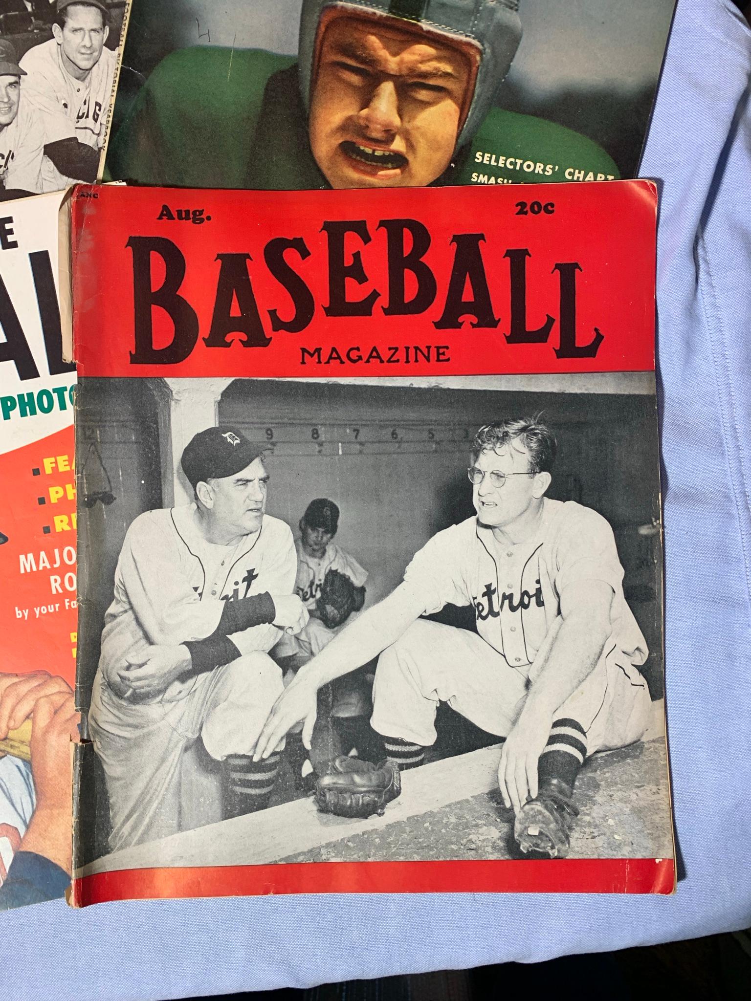 Group of Early Vintage Baseball Magazines, 1948 Standard Network Baseball Calendar