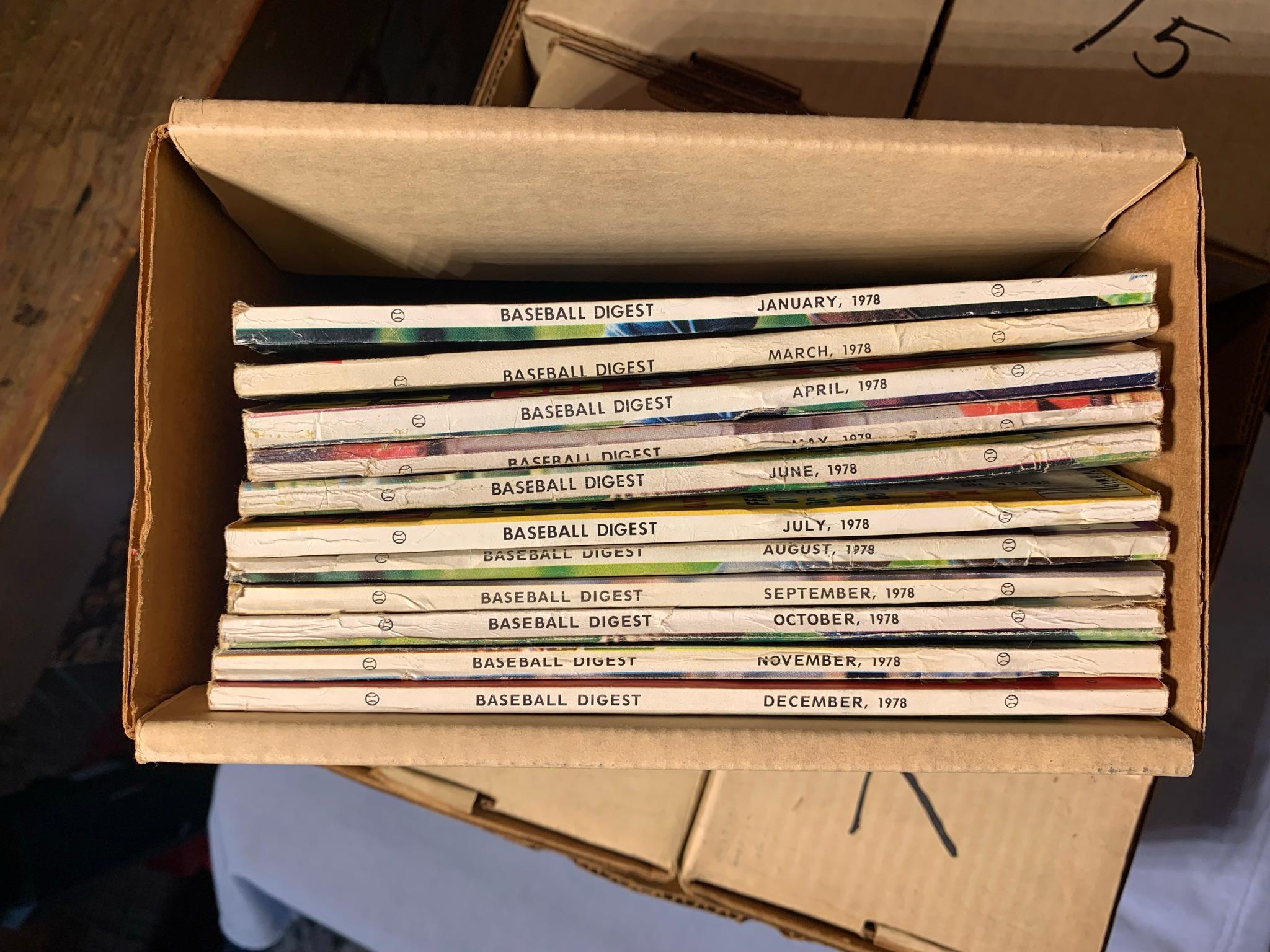 Group of Baseball Digest Magazines