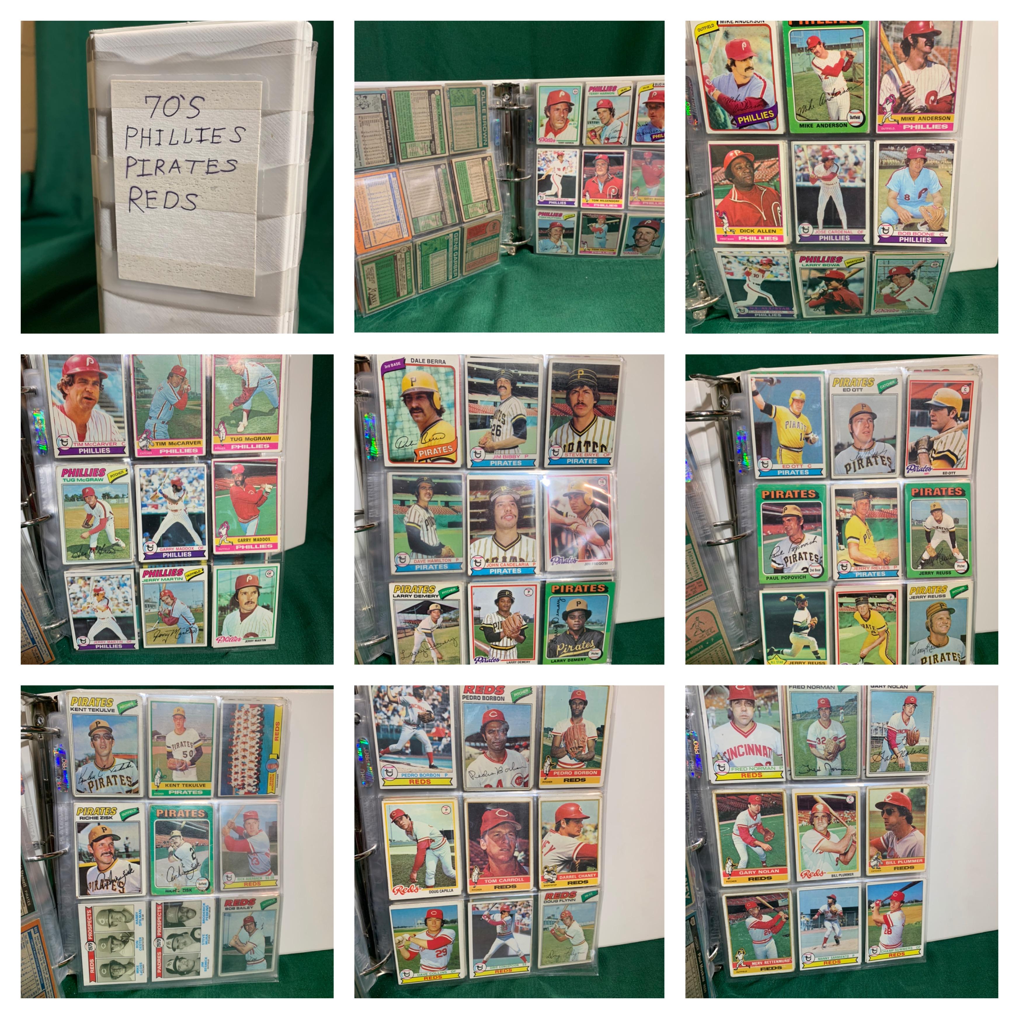 Binder Phillies, Pirates & Reds Baseball Cards